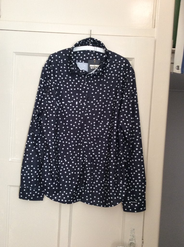 Melli Mello Luxe overhemd black & white polka dot. XL Nieuw, Zwart, Nieuw, Melli Mello, Ophalen of Verzenden