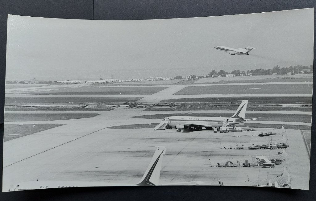 Foto van een Air France Boeing 707 (F775), Verzamelen, Ophalen of Verzenden, Gebruikt, Kaart, Foto of Prent