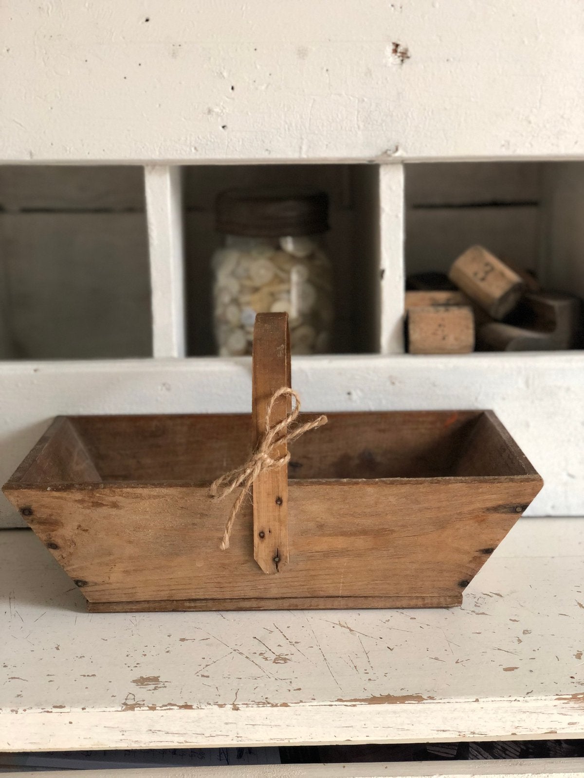 Oude houten plukbak | brocante, Ophalen of Verzenden