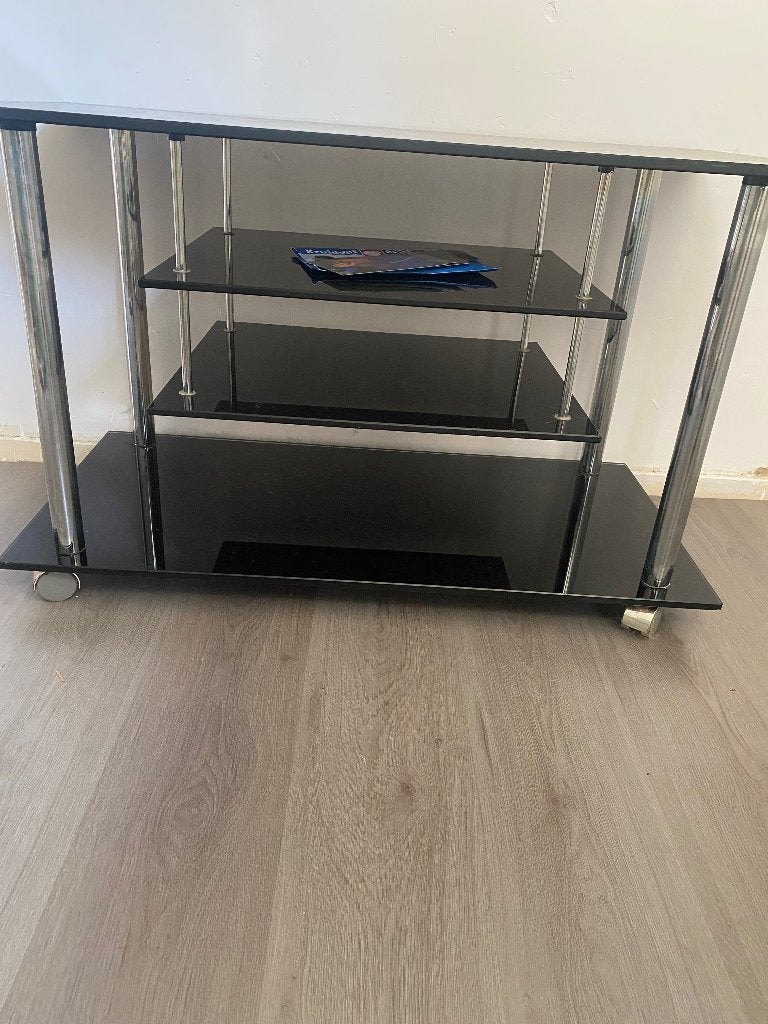 Tv kast, Gebruikt, Ophalen of Verzenden, Glas, Minder dan 100 cm