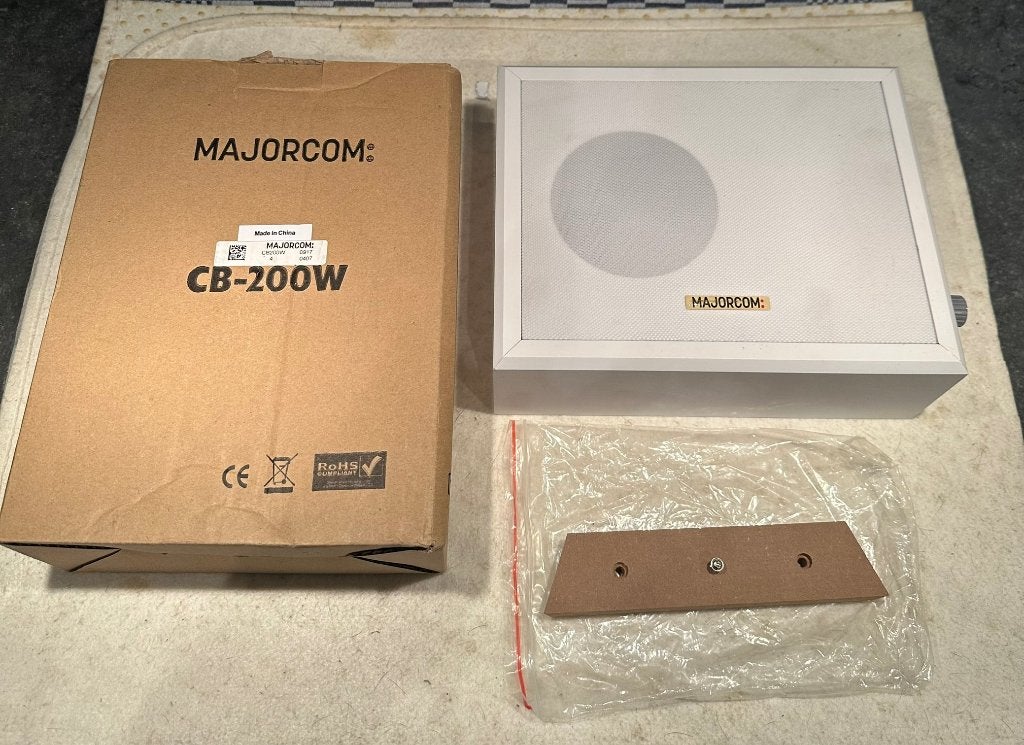 Majorcom CB‑200W Opbouw Speaker / Wandluidspreker (wit), Ophalen of Verzenden, Zo goed als nieuw, Overige typen, Overige merken