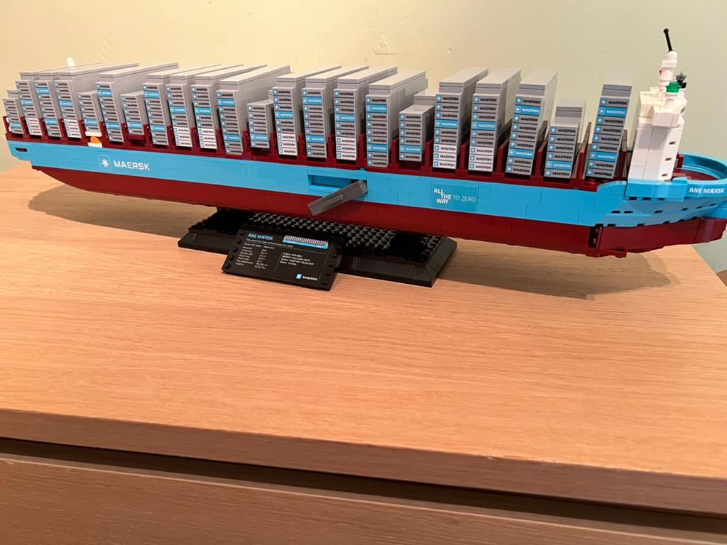 LEGO:    Nieuw in elkaar gezette container boot Ane Maersk, Ophalen of Verzenden, Zo goed als nieuw