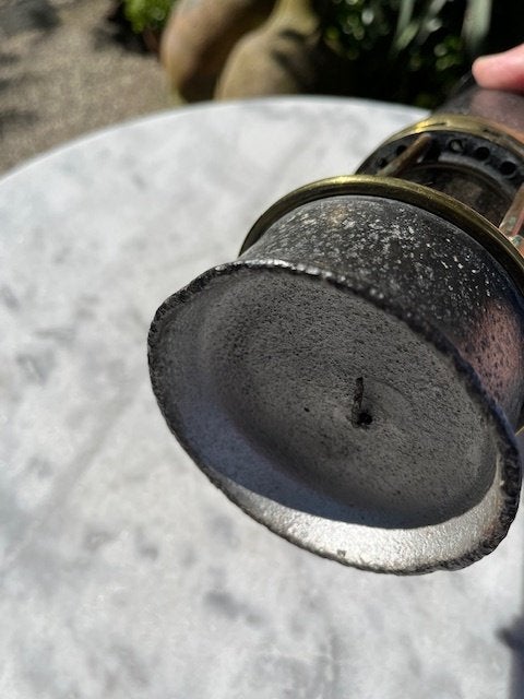 Antieke gebruikte mijnlamp mijn lamp, Ophalen of Verzenden