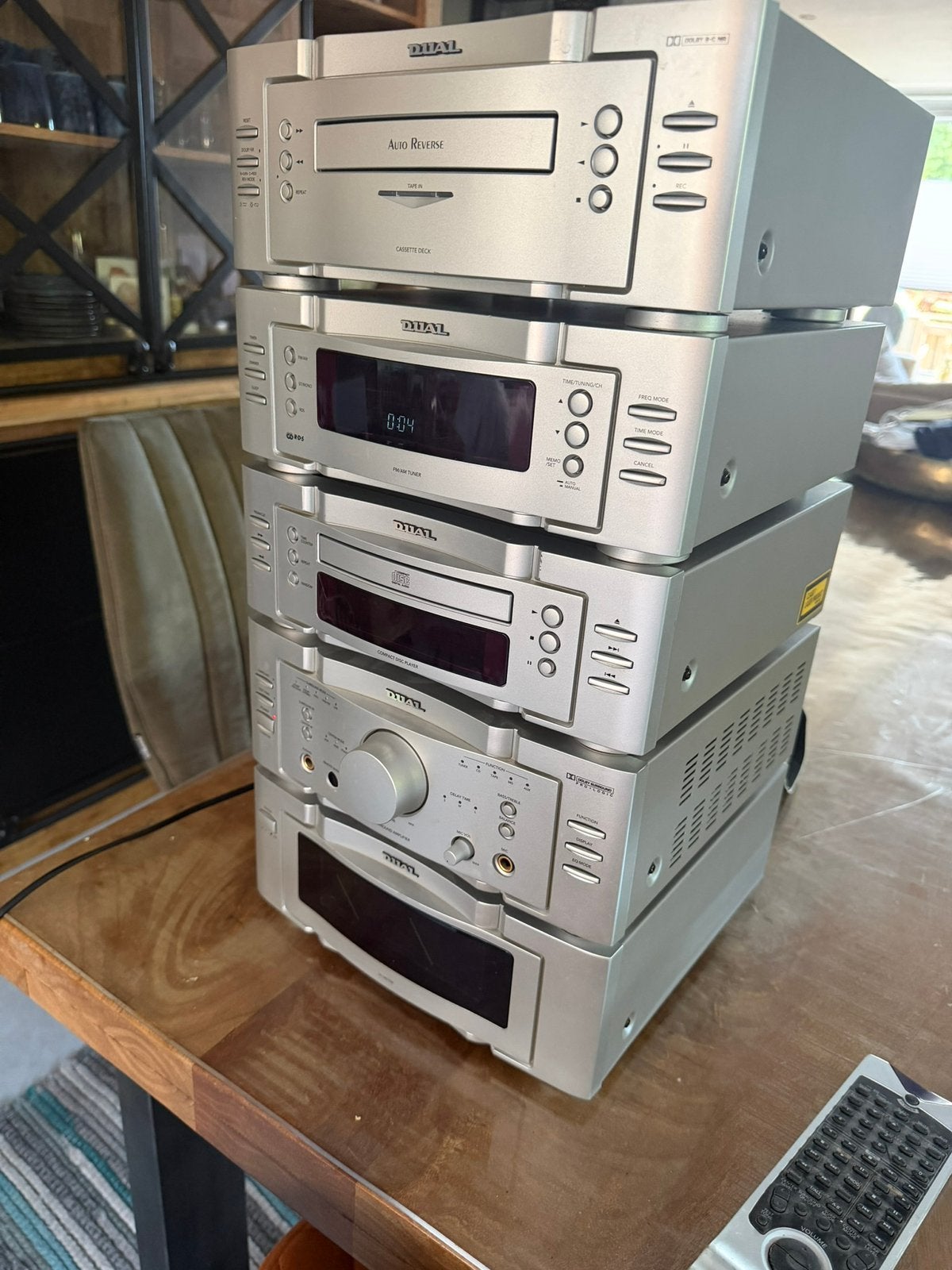 Foto 3 van Dual stereo installatie losse componenten midi zilver
