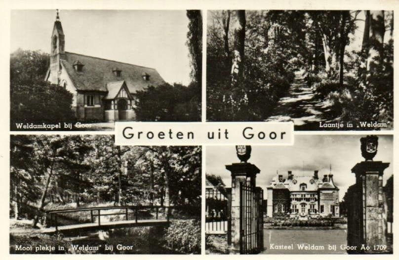 Groeten uit Goor - 4 afb Weldam - ongelopen, Verzamelen, Ophalen of Verzenden, 1960 tot 1980, Ongelopen, Overijssel