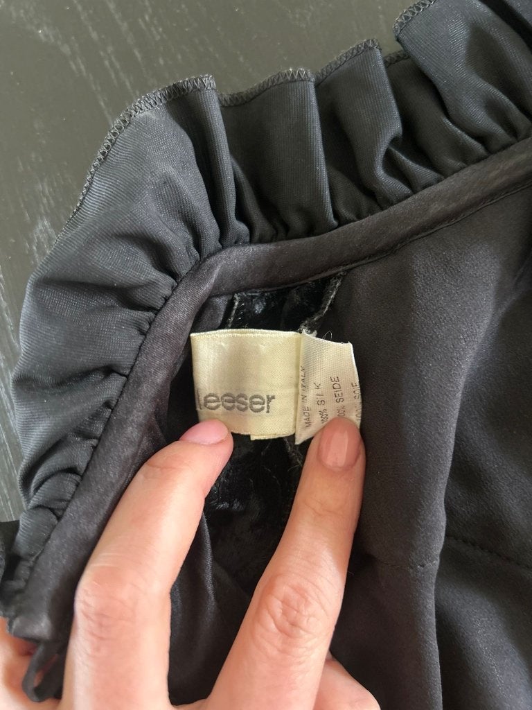 Vintage Leeser Werstern Blouse Zwart Paarden Opdruk M, Ophalen of Verzenden, Zo goed als nieuw, Maat 38/40 (M), Zwart