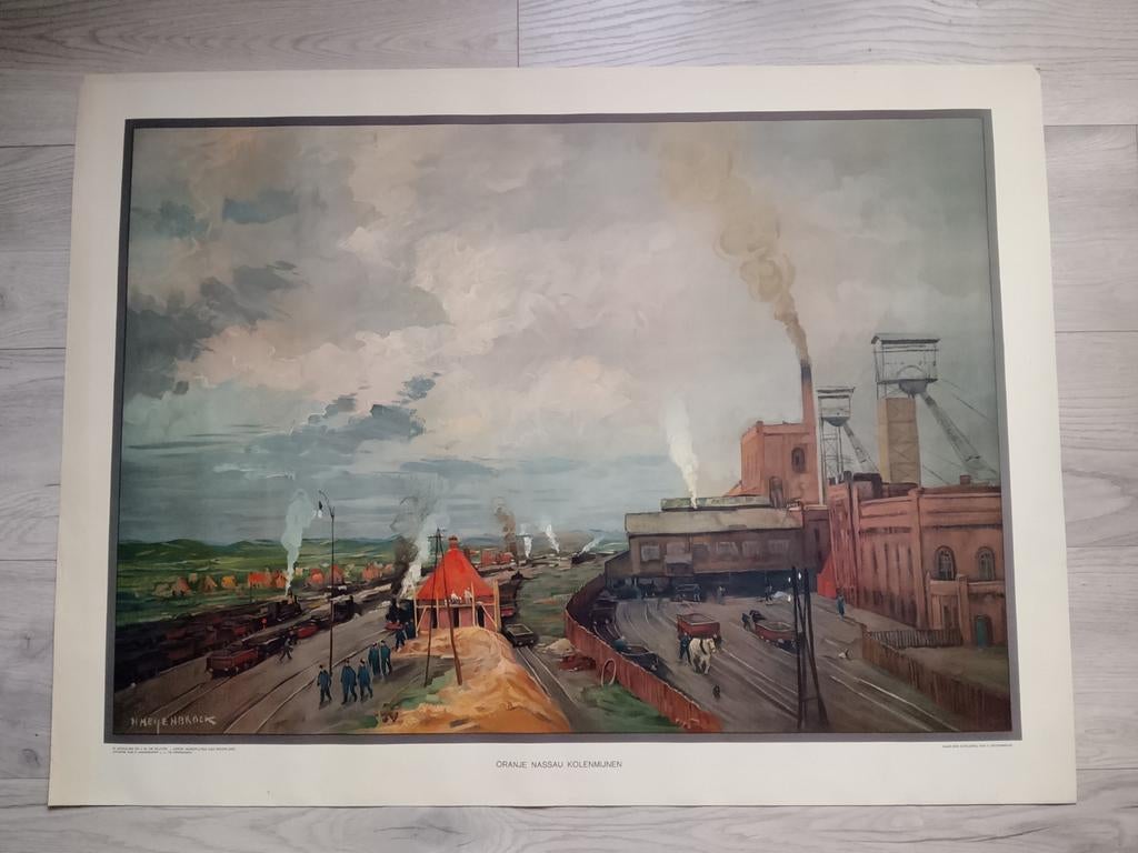 Oranje Nassau Kolenmijnen H. Heyenbrock.  IJmuiden, Antiek en Kunst, Ophalen of Verzenden, Geschiedenis