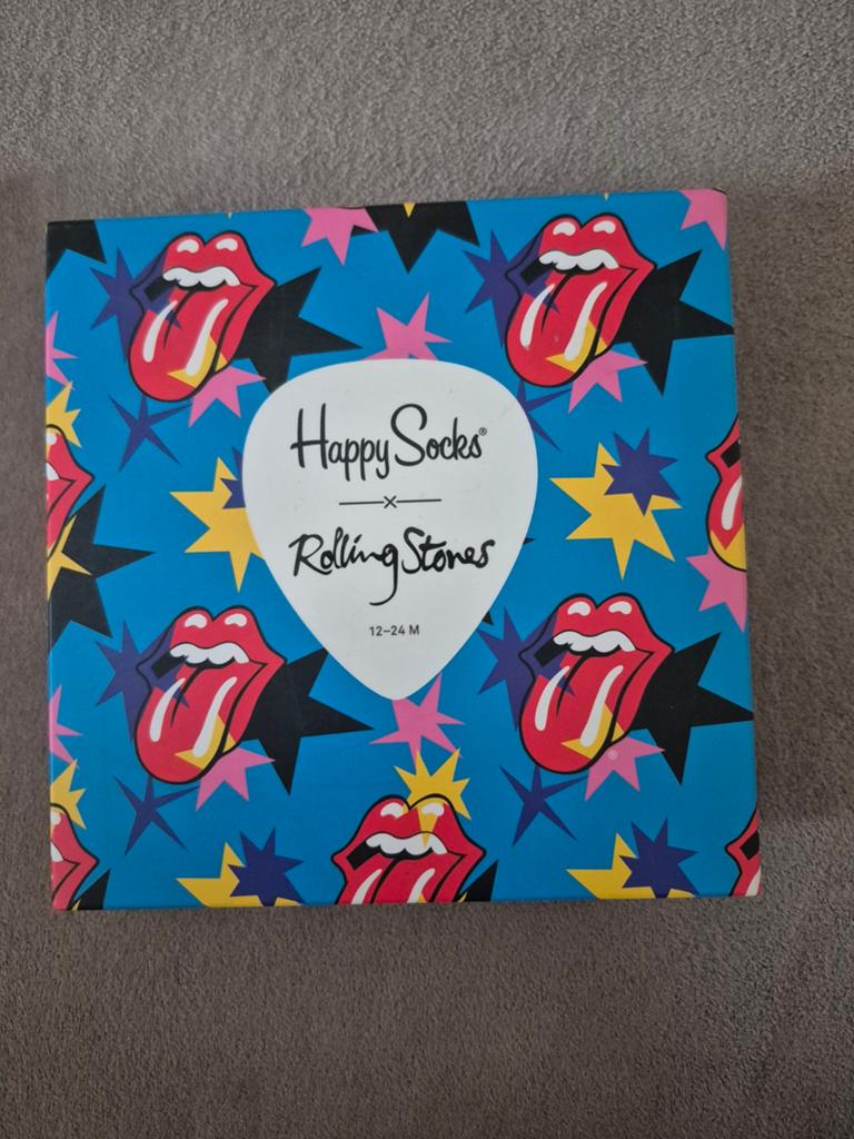 Rolling Stones Happy socks 12-24 mnd, Ophalen of Verzenden, Nieuw, Kleding