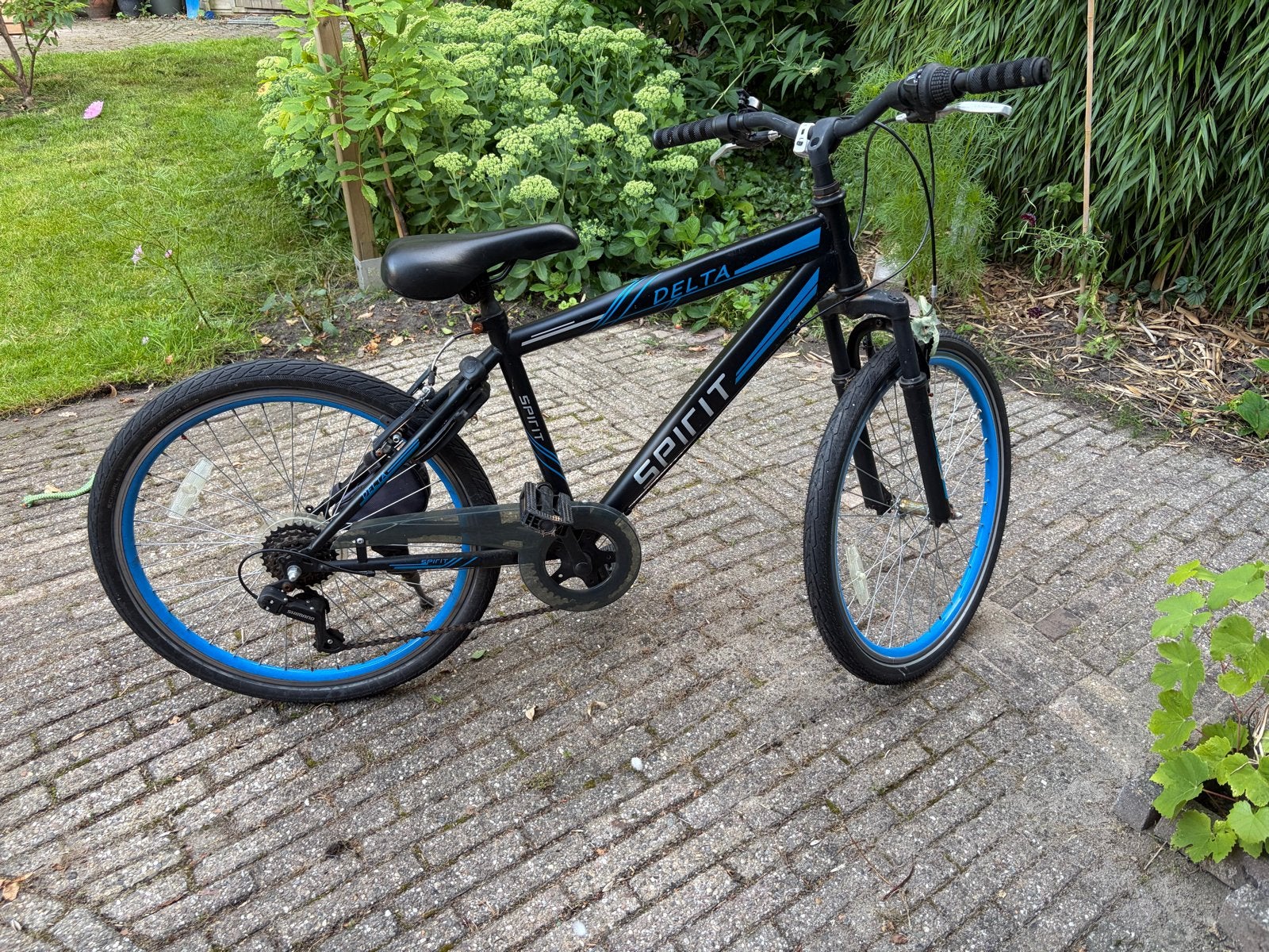 Spirit Delta 6-Speed Jongensfiets Blauw 24 Inch, Gebruikt, Velgrem, Versnellingen, Minder dan 49 cm