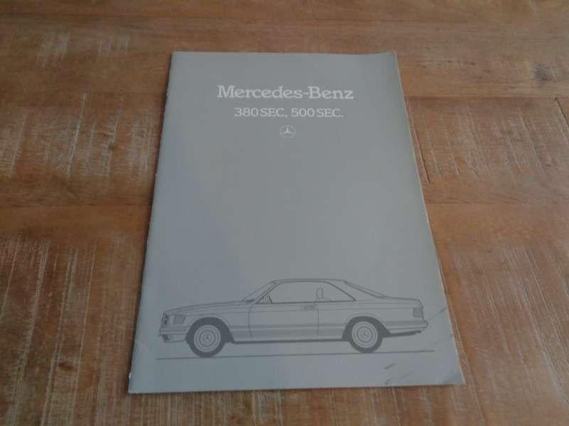 Mercedes 380sec-500sec - Folder Brochure NL - Druk 1984, Verzenden, Gelezen, Mercedes