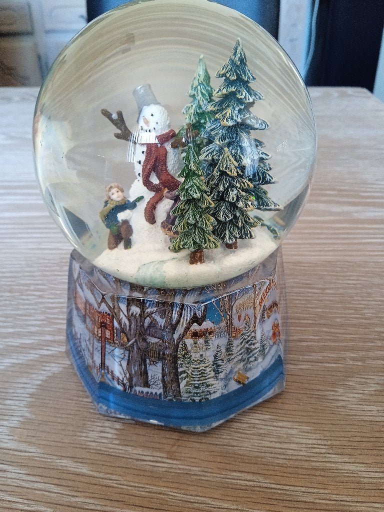 vintage sneeuwbol Kerst met muziek, Ophalen of Verzenden, Zo goed als nieuw