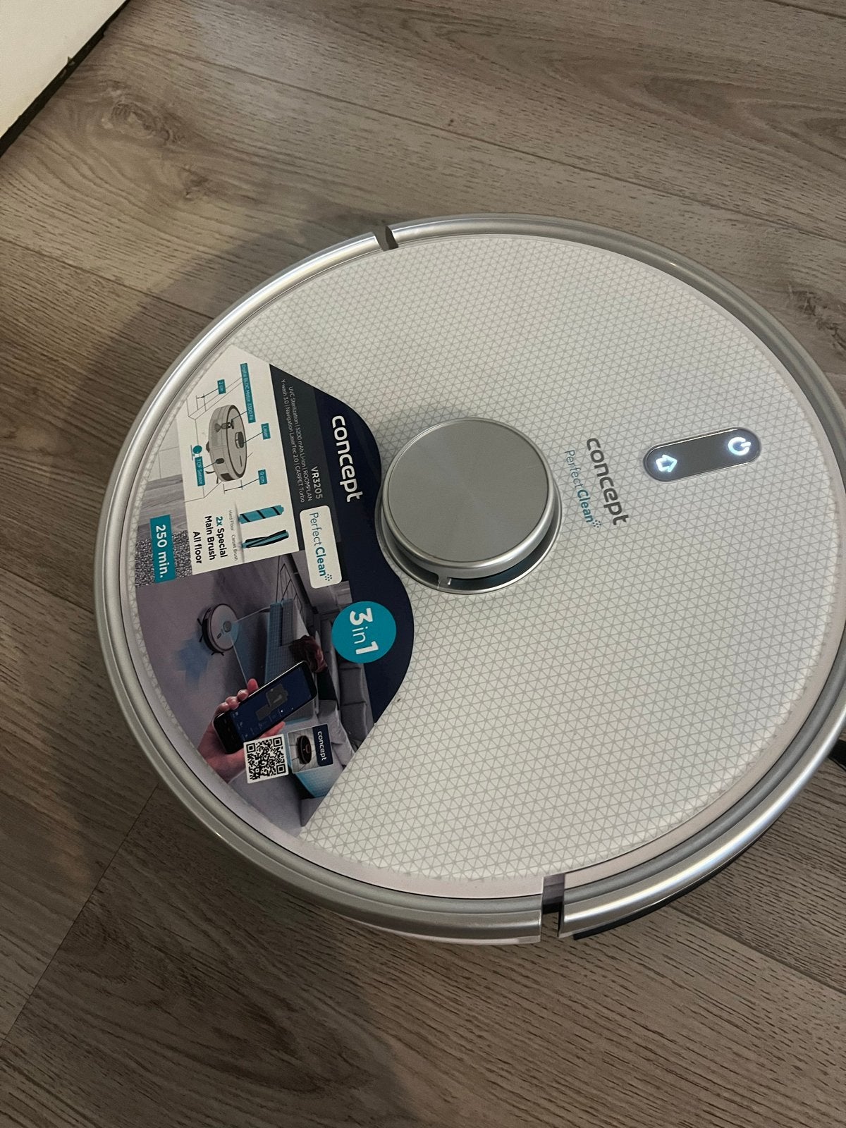 Concept Robotstofzuiger met doos en accessoires, Witgoed en Apparatuur, Ophalen, Zo goed als nieuw, Robotstofzuiger, Reservoir