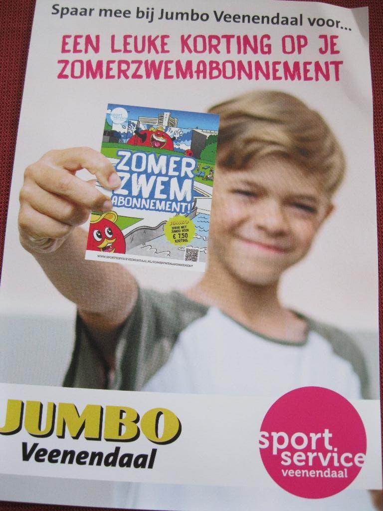 Jumbo 2 volle spaarkaarten korting zwemabonnement, Verzamelen, Supermarktacties, Jumbo, Ophalen