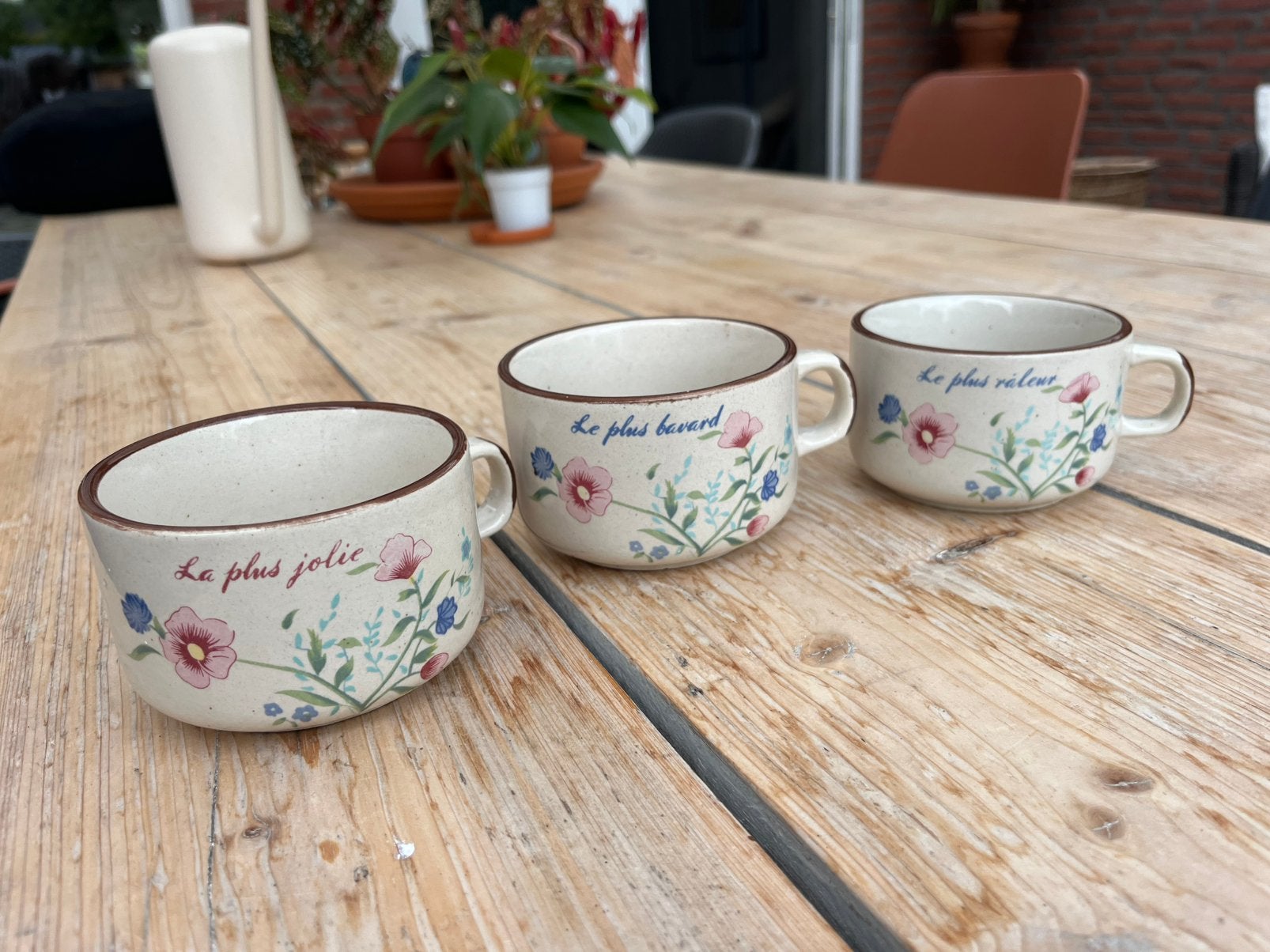 Mok Kopjes vintage cappucino, Ophalen, Zo goed als nieuw, Overige stijlen, Kop(pen) en/of Schotel(s)