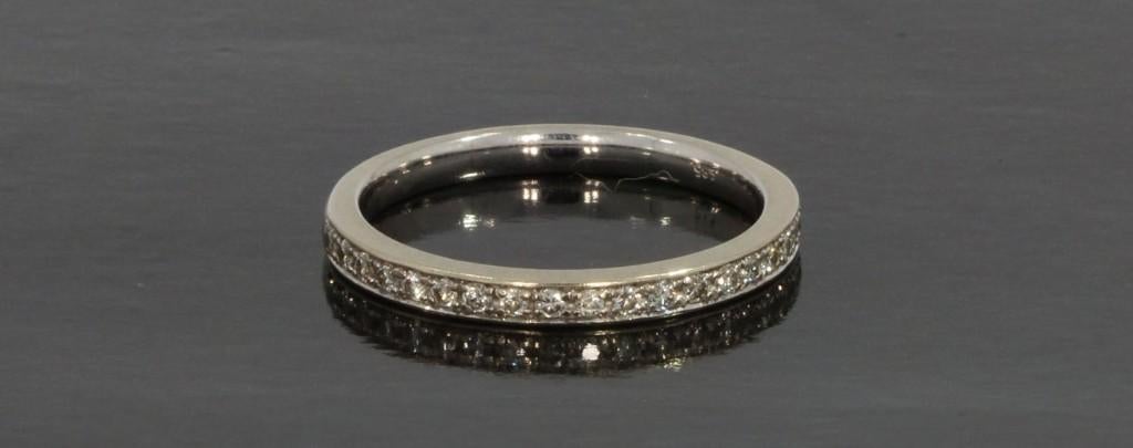 20 diamanten briljant 14k goud alliance aanschuif ring dames, Voordeelsieraden, Verzenden, Met edelsteen, Dame