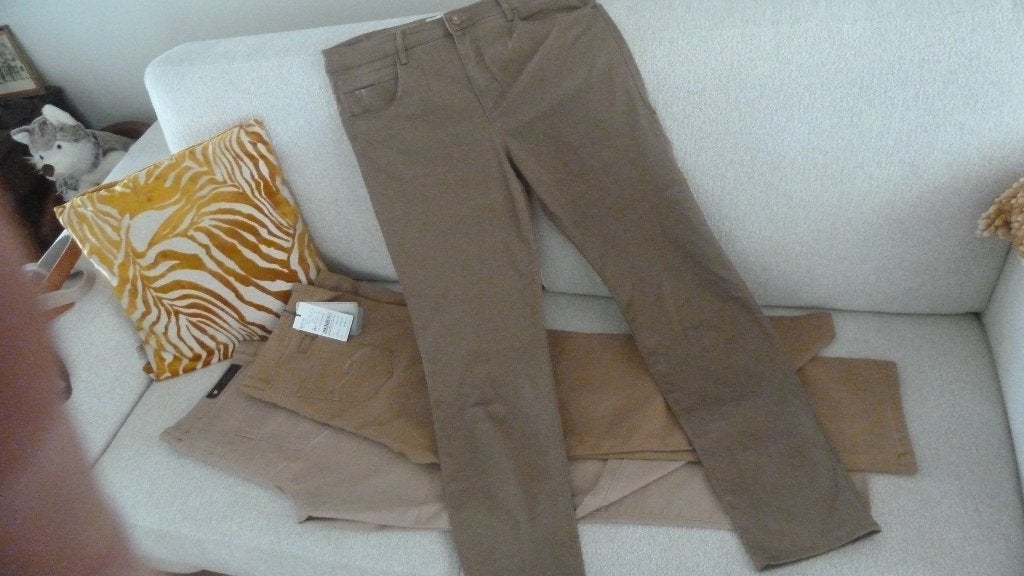 bruine broek maat 42, Bruin, Maat 42/44 (L), Zo goed als nieuw, Lang