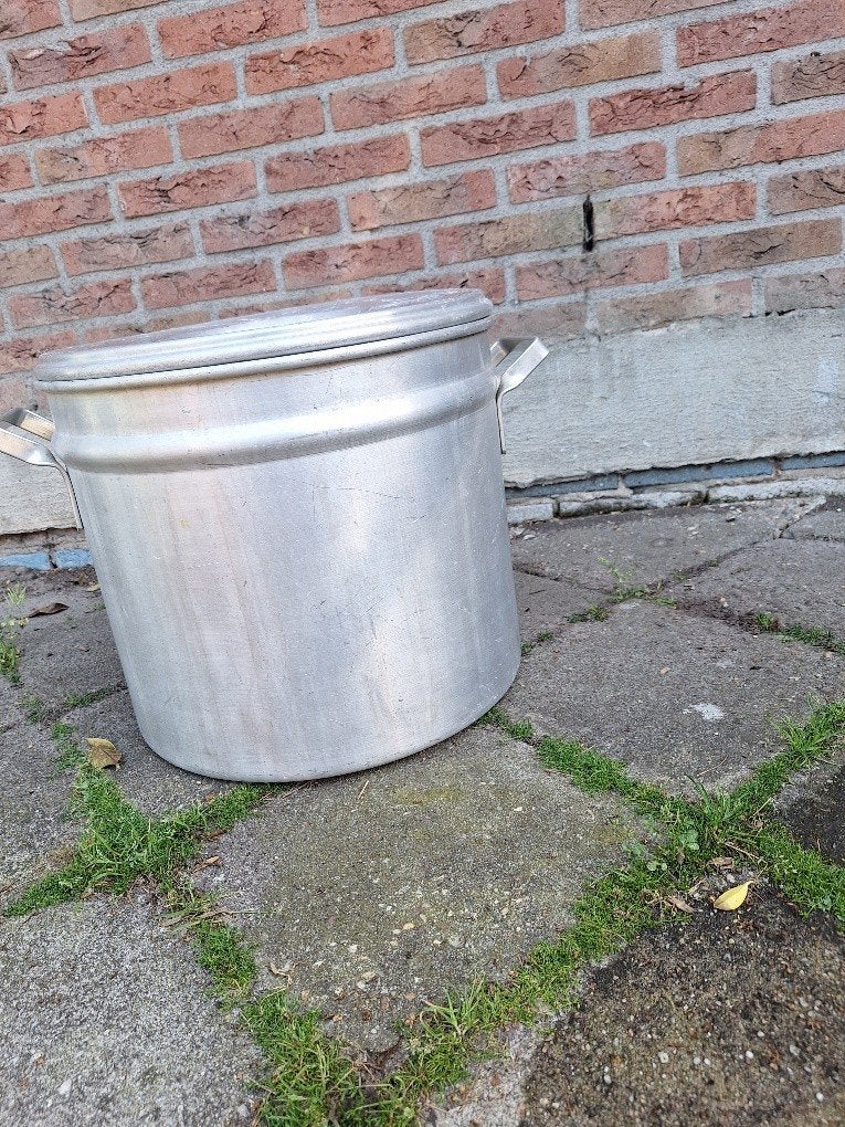 Stevige aluminium Wasketel, Ophalen, Gebruikt, Aluminium, Met deksel