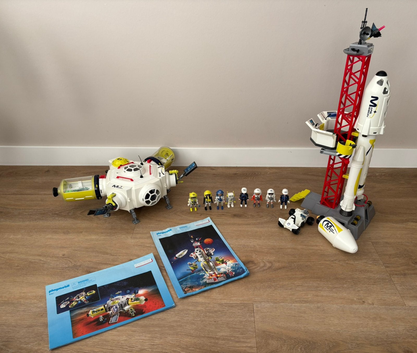 Playmobil - Ruimtebasis en Lanceerplatform met raket, Ophalen, Gebruikt, Overige series, Complete set