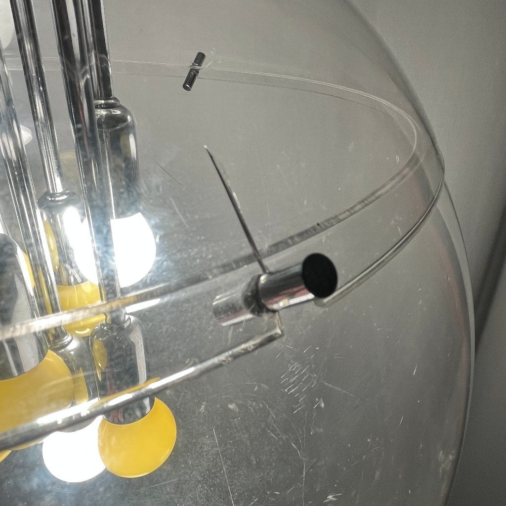 Jaren 70 vintage space age Sputnik bollamp Raak Amsterdam, Ophalen, Gebruikt, E14 (klein), Atomic age