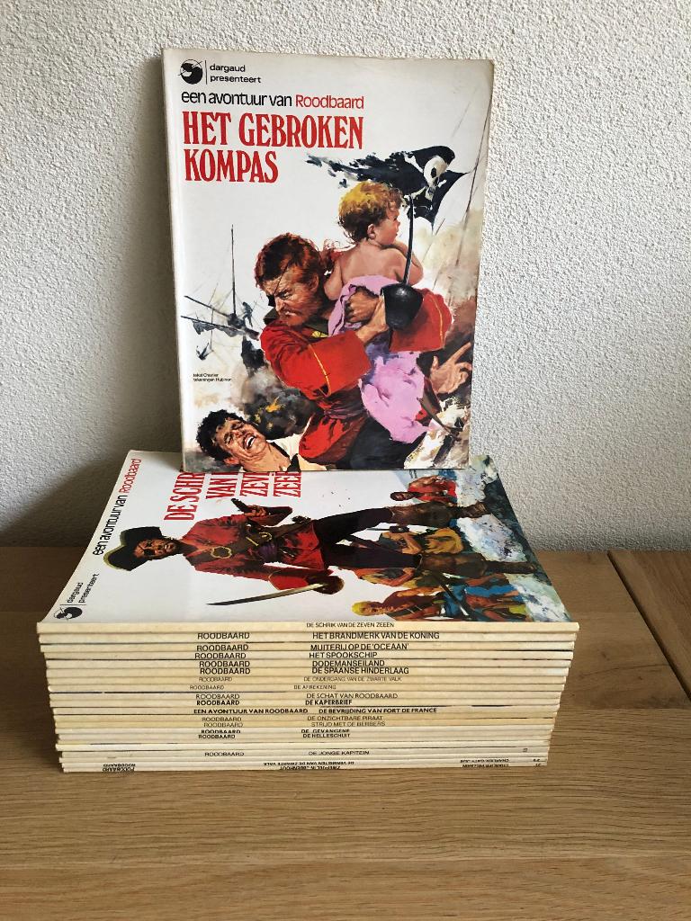 Roodbaard de Piraat 22 albums SC herdruk/1e druk., Boeken, Stripboeken, Complete serie of reeks, Ophalen of Verzenden, Gelezen