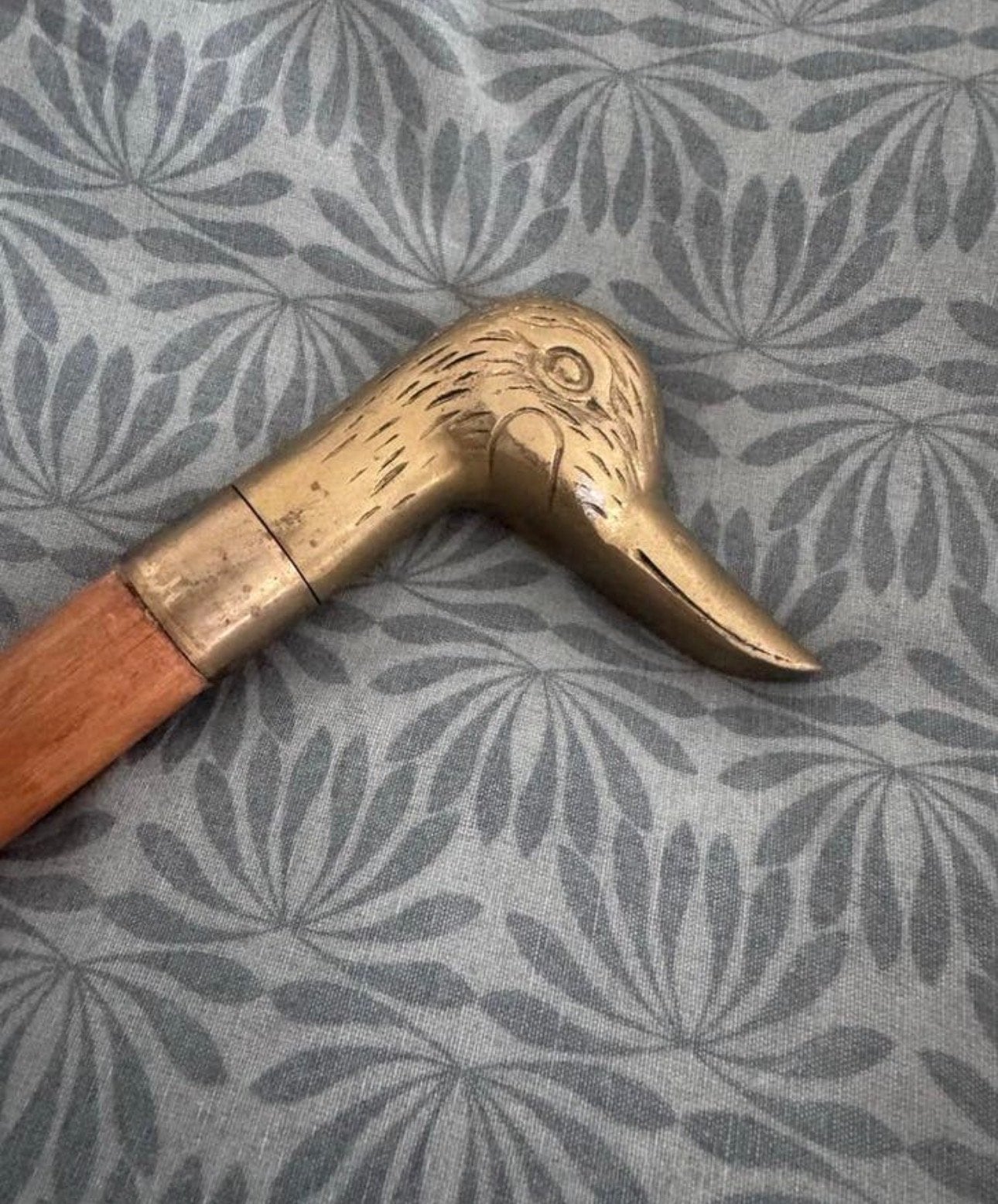 Vintage eenden wandelstok met geheime koker, Ophalen of Verzenden