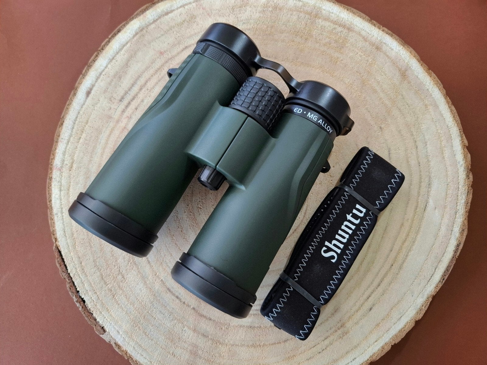 Shuntu MG [ED] 10x42 HD/Fog-Waterproof IPX7/Leger OD Groen, Dakkant (recht), Nieuw, Ophalen of Verzenden, 8 tot 12x