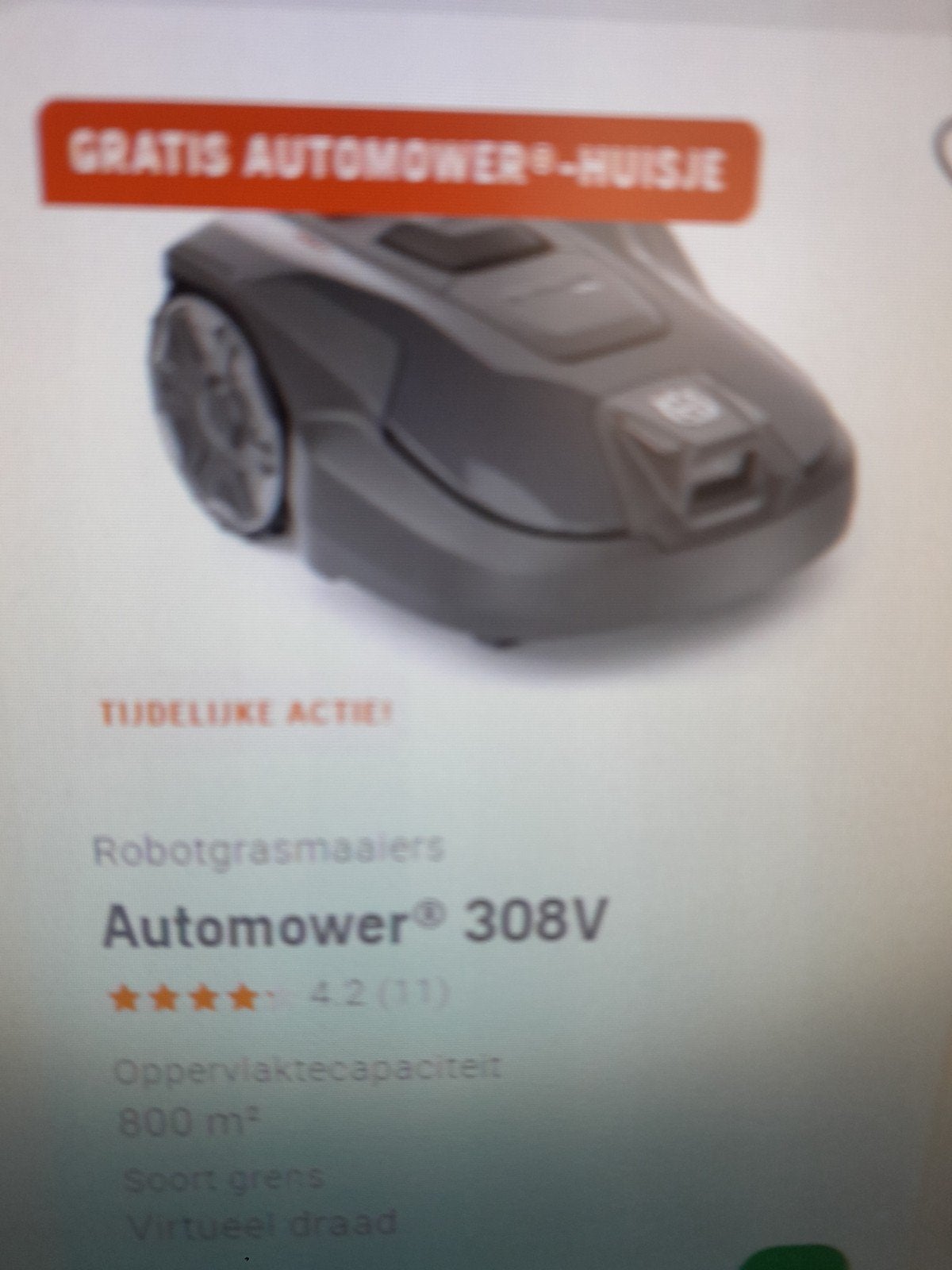 Husqvarna Automower 308V Robotmaaier - Tijdelijke Actie!, Tuin en Terras, Robotmaaiers, Ophalen of Verzenden, Nieuw, 20 tot 25 cm