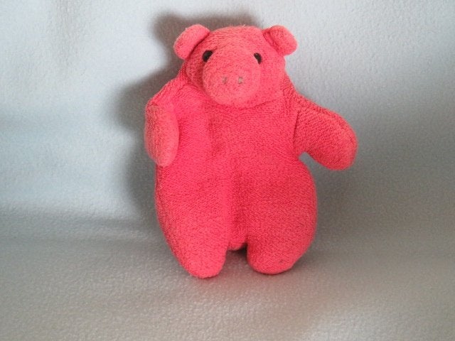 Badstof varkentje roze Happy Horse met korrelvulling, Gebruikt, Ophalen of Verzenden, Roze, Klein (minder dan 20 cm)