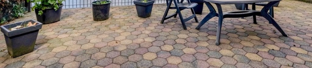Gebruikte terrastegels, zeshoekig, diverse kleuren, Tuin en Terras, Ophalen, Gebruikt, 10 m² of meer, Beton