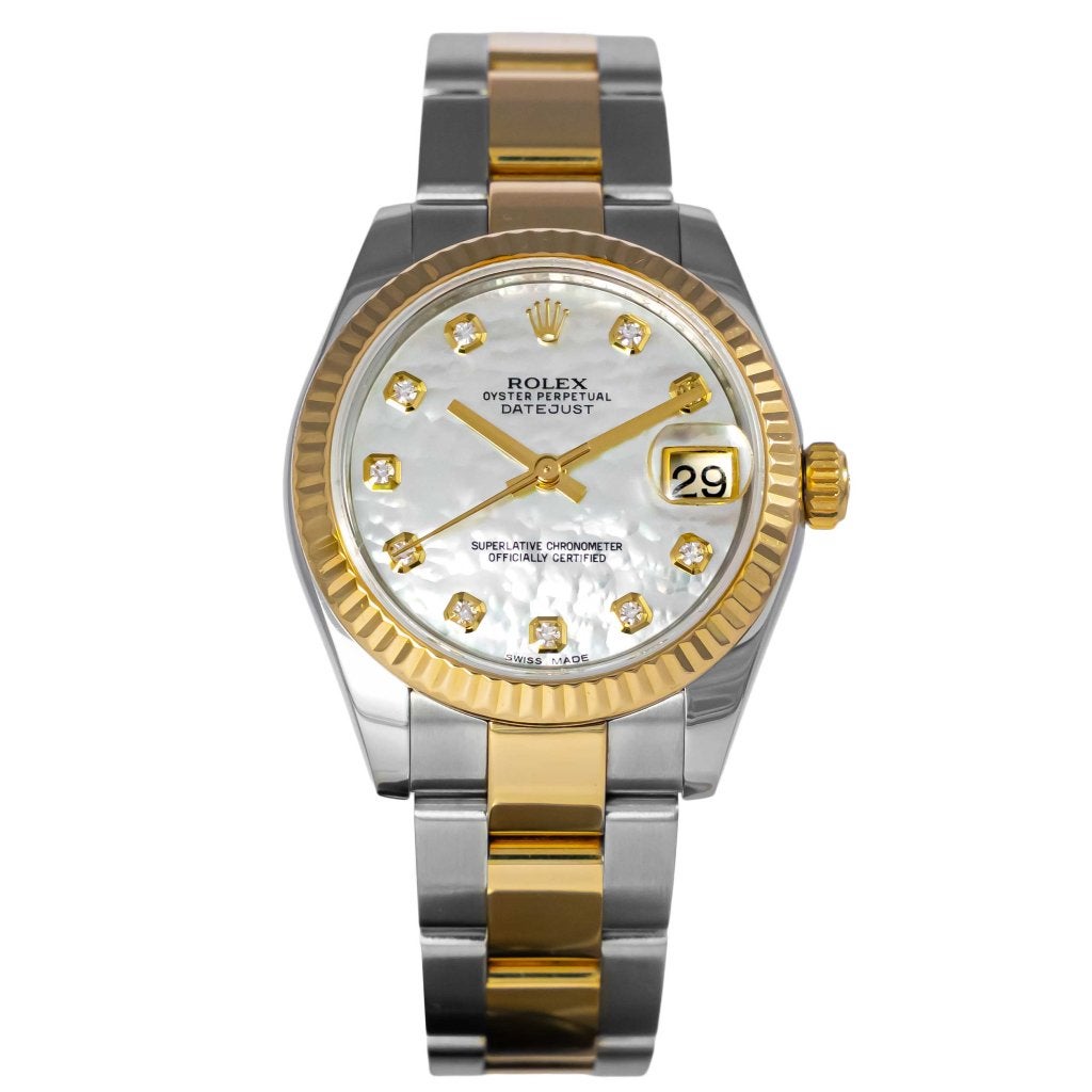 Rolex Datejust 31 Gold/Steel MOP Diamond Dial 178273