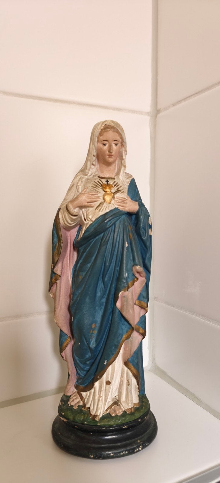 Mariabeeld met Heilig Hart, Ophalen of Verzenden