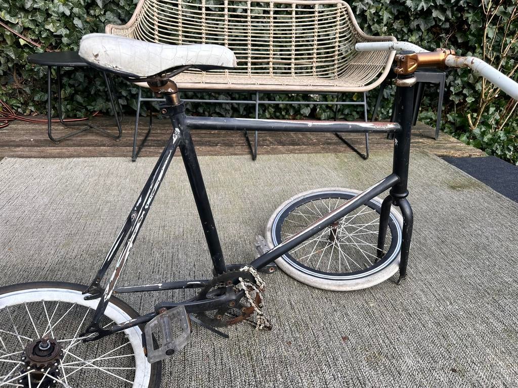 Stuntfiets bmx mooie onderdelen project Messing 48 cm frame, Ophalen of Verzenden, Gebruikt, Staal, 16 tot 20 inch