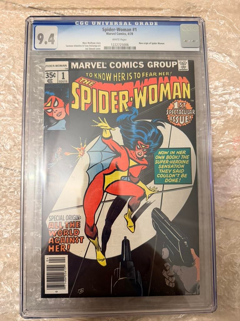 Spider-Woman #1 (1978) CGC 9.4 – Marvel key issue!, Boeken, Strips | Comics, Eén comic, Ophalen of Verzenden, Zo goed als nieuw