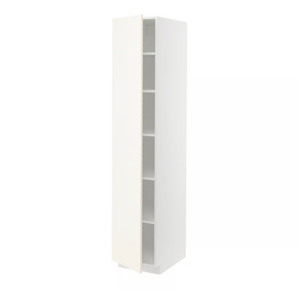 Ikea METOD Hoge kast met planken,Vallstena wit, 40x60x200 cm, Ophalen, Minder dan 50 cm, Gebruikt, 200 cm of meer
