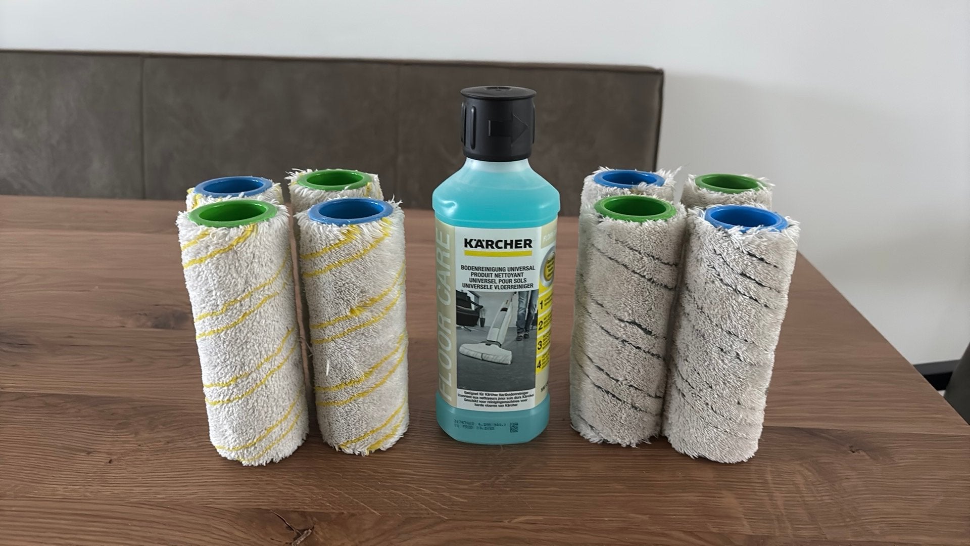 2 sets rollers + flesje vloerreiniger Karcher dweilapparaat, Ophalen of Verzenden, Overige typen