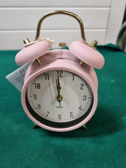 klok met alarm wekker roze, Huis en Inrichting, Woonaccessoires | Klokken, Ophalen of Verzenden, 'T Olde Gre-j, Info@toldegrej.nl