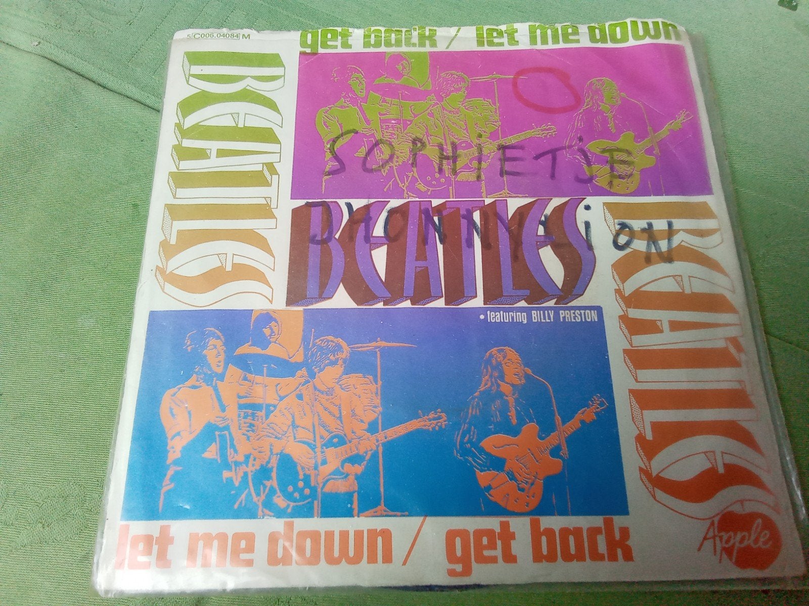 The Beatles.        Get Back # let me down, Cd's en Dvd's, Vinyl Singles, Verzenden, Gebruikt, 7 inch, Pop