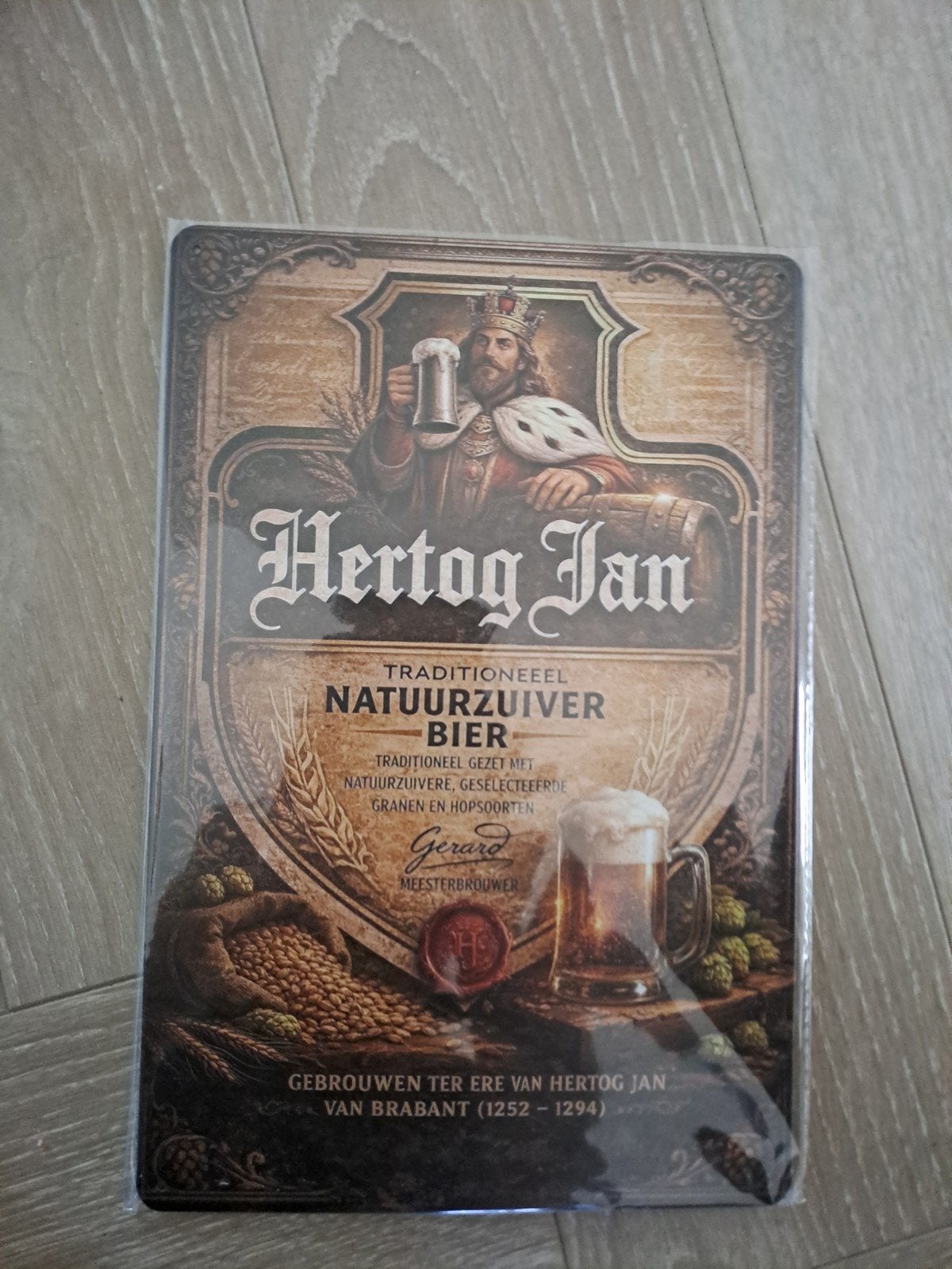 hertog jan bier bord, Verzamelen, Biermerken, Ophalen of Verzenden, Nieuw, Reclamebord, Plaat of Schild, Hertog Jan
