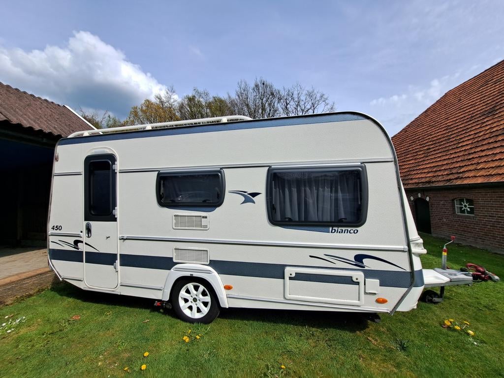 Fendt Bianco 450, Caravans en Kamperen, Caravans, Treinzit, Dwarsbed, Particulier, 1000 - 1250 kg