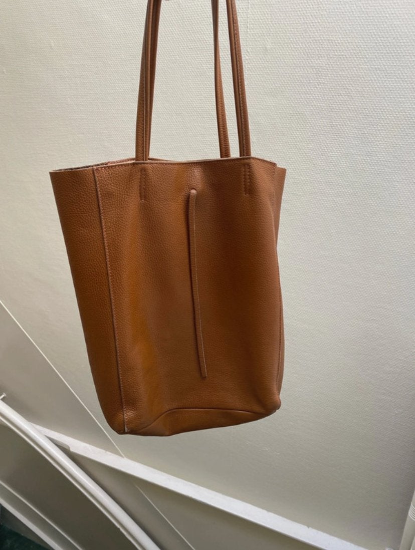 Bruine schouder tas met binnentasje, Ophalen, Gebruikt, Bruin, Handtas