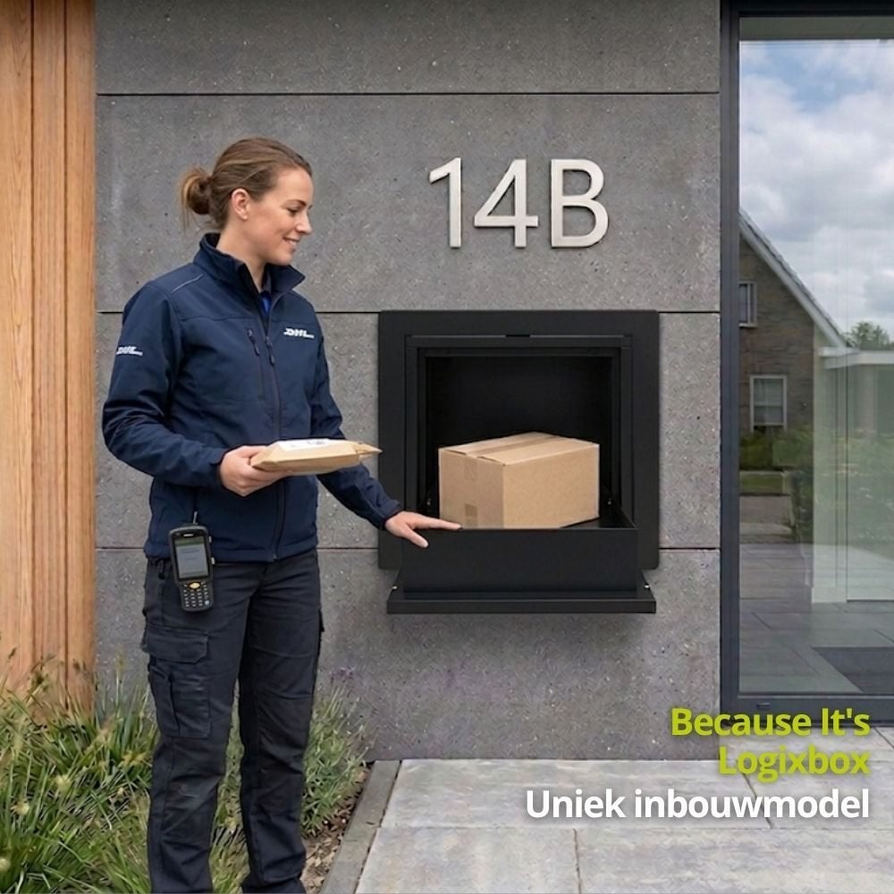 Logixbox - Pakketbrievenbus - Complete set - Inbouw -- ACTIE, Staal, Nieuw, Ophalen of Verzenden, Wandbrievenbus