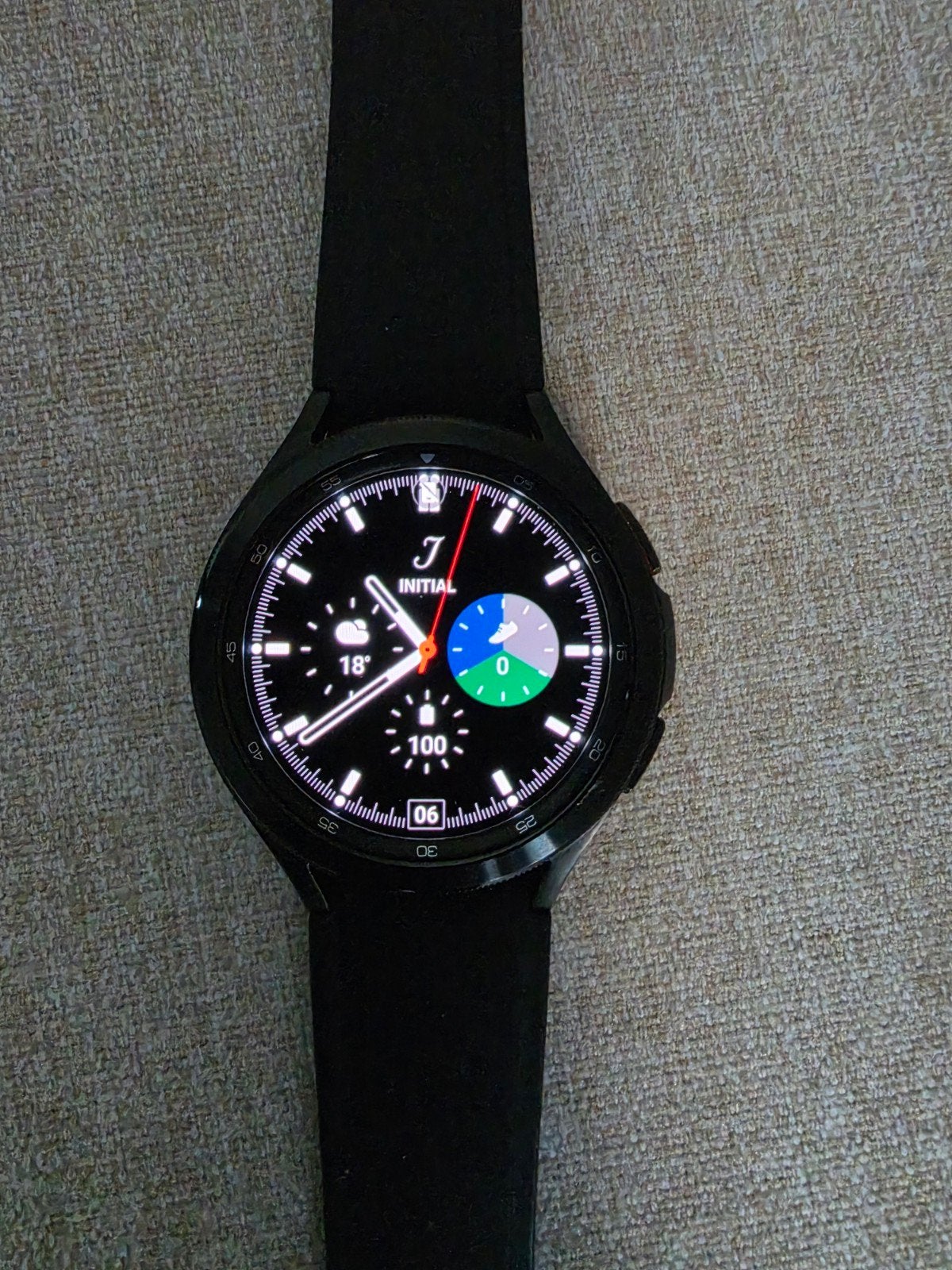 Samung Watch 4 Zwart - In goede staat!, Ophalen, Samsung smartwatch 4, Afstand, Zwart