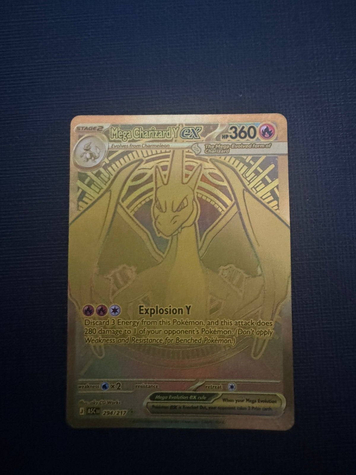 Mega Charizard x ex 294/217, Hobby en Vrije tijd, Verzamelkaartspellen | Pokémon, Ophalen of Verzenden, Nieuw, Losse kaart, Foil