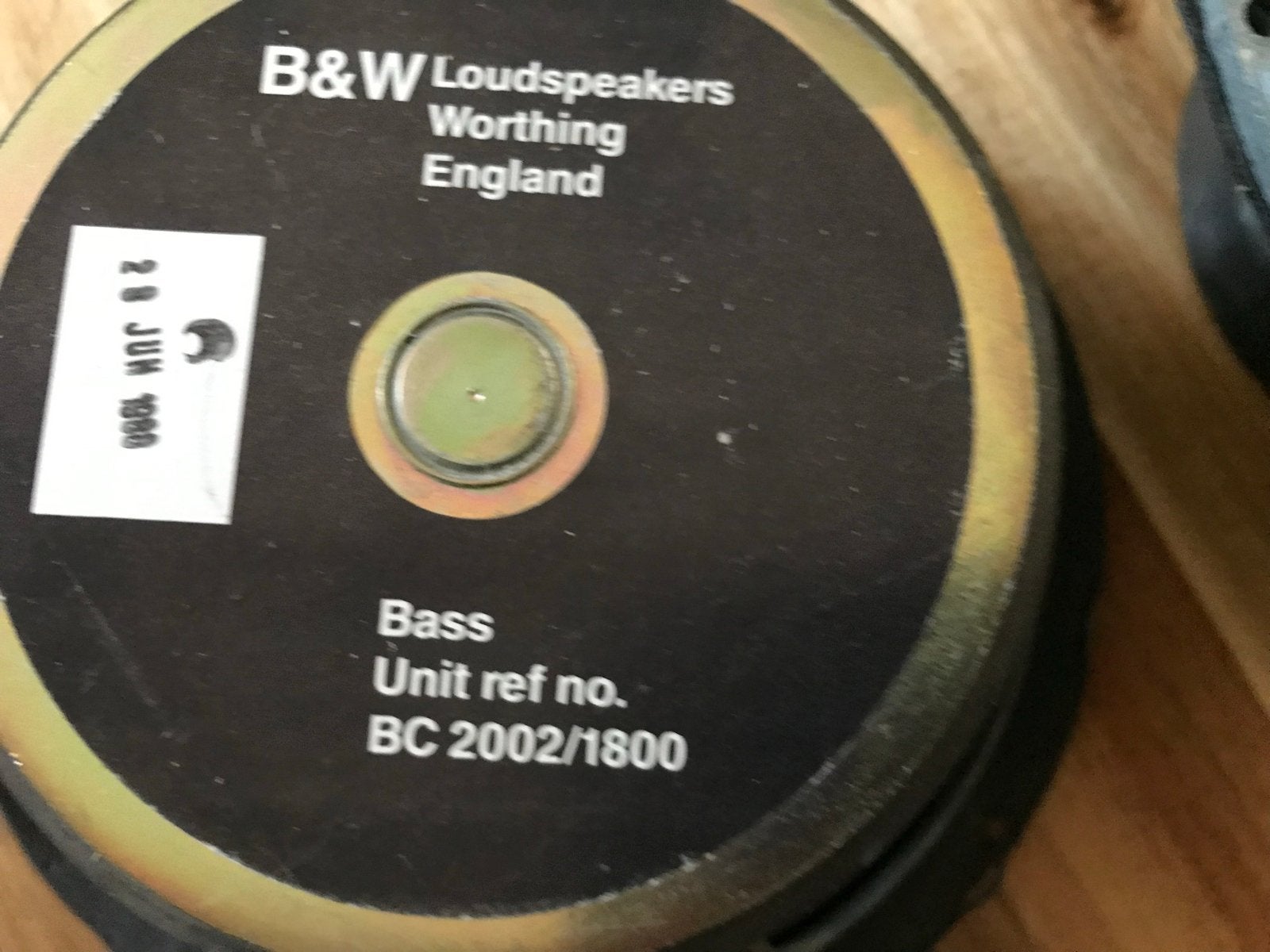 B&W Loudspeakers Bass Unit BC 2002/1800 - Nog 1 exemplaar, Gebruikt, Overige typen, Ophalen of Verzenden, Bowers & Wilkins (B&W)