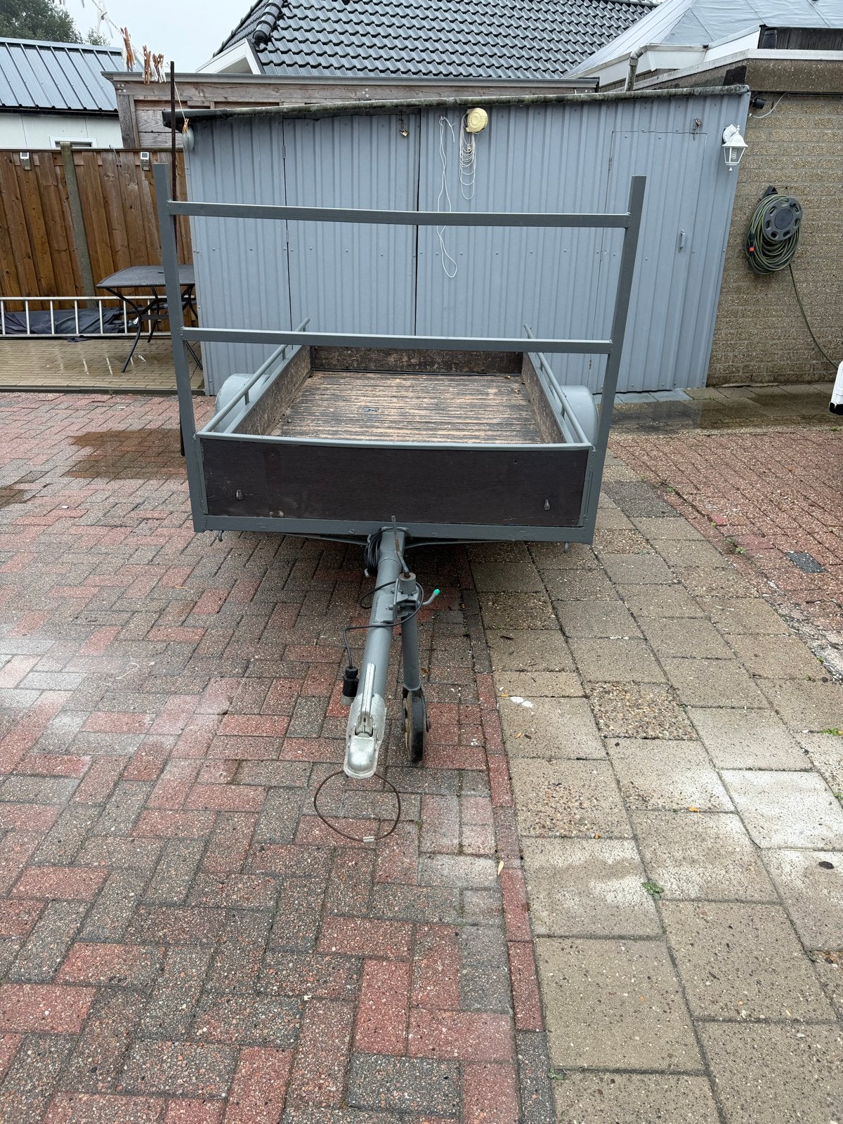 Stevige aanhanger met rek - Ideaal voor klussen!, Ophalen of Verzenden, Gebruikt