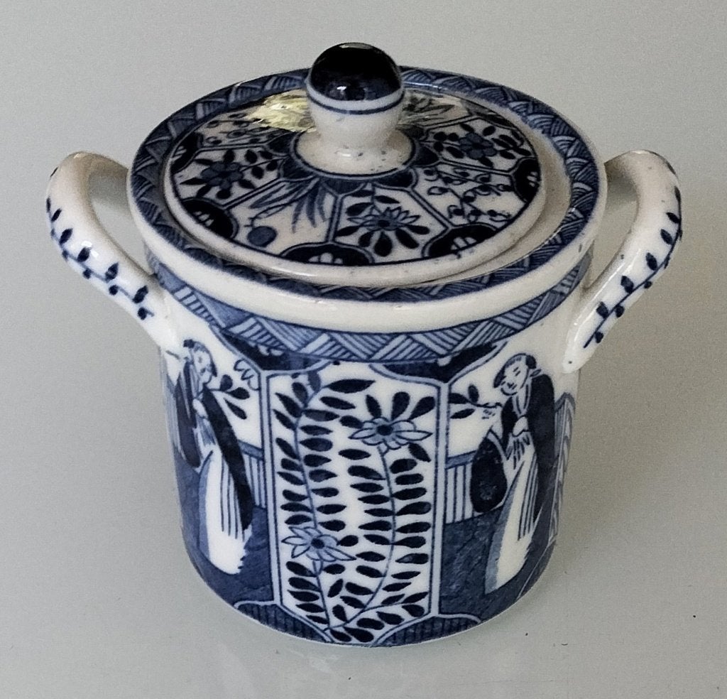 Zeldzaam Mosa Suikerpotje Lange Lijs servies ca. 1900, Antiek en Kunst, Antiek | Servies los, Ophalen of Verzenden