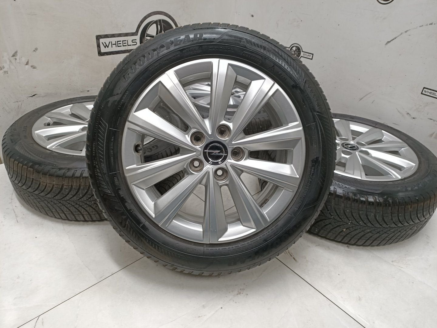 Opel Astra L lichtmetaal velgen 16"inch met 4 season 5x108 6, Gebruikt, -, -, Banden en Velgen