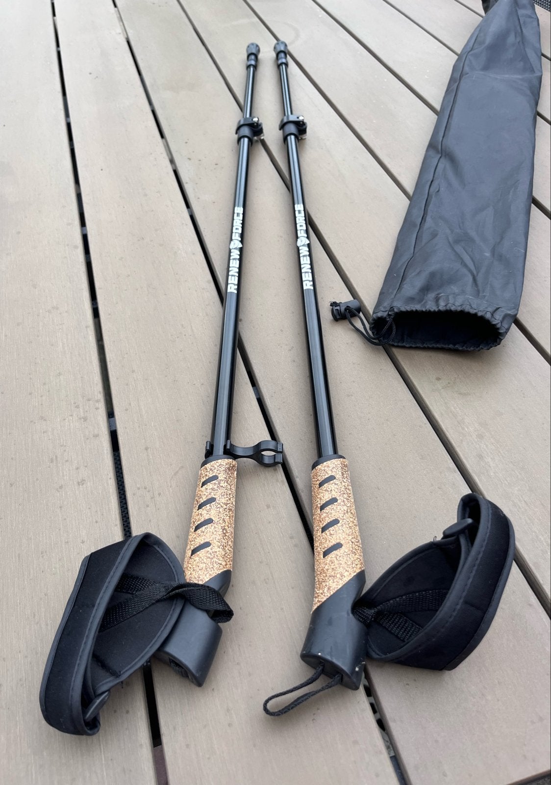 Renew Force Wandelstokken - nordic walking z.g.a.n.!, Ophalen, Zo goed als nieuw, Wandelstok