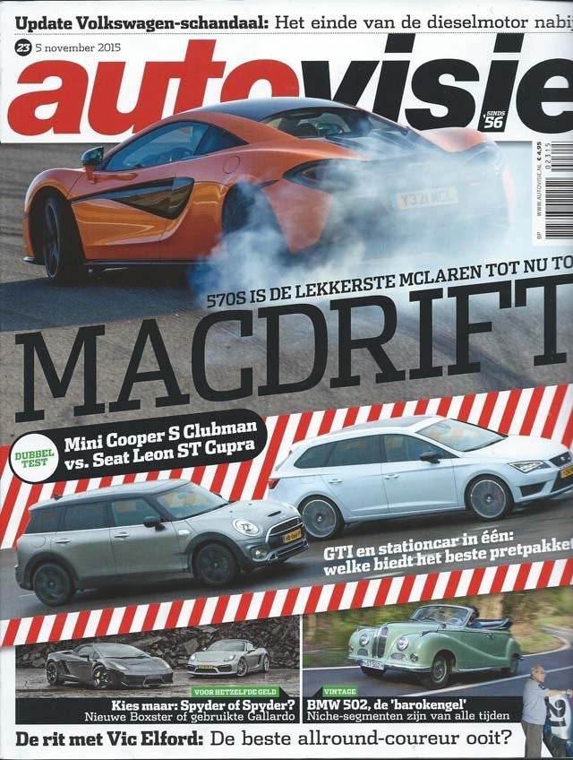 Autovisie 23 2015 : Seat Leon ST Cupra - BMW 502 - Mini, Ophalen of Verzenden, Gelezen, Algemeen