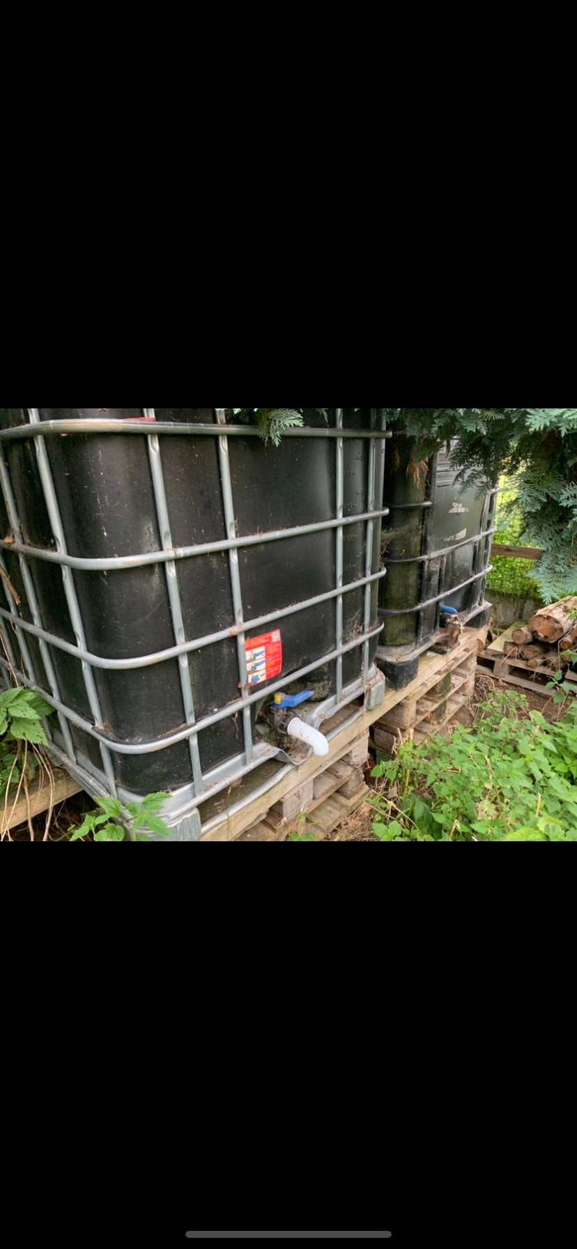 IBC Watertank 1000L met kraan, Ophalen, Kunststof, Gebruikt, Met kraantje